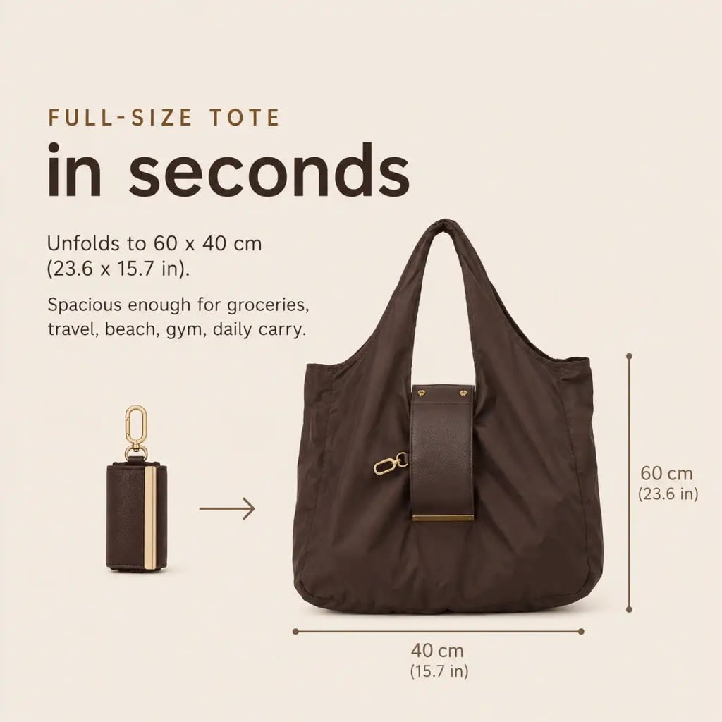 Keychain Tote — Folds Small, Carries Big